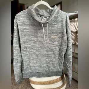 VICTORIA SECRET Pink- grey marble sweater turtleneck logo